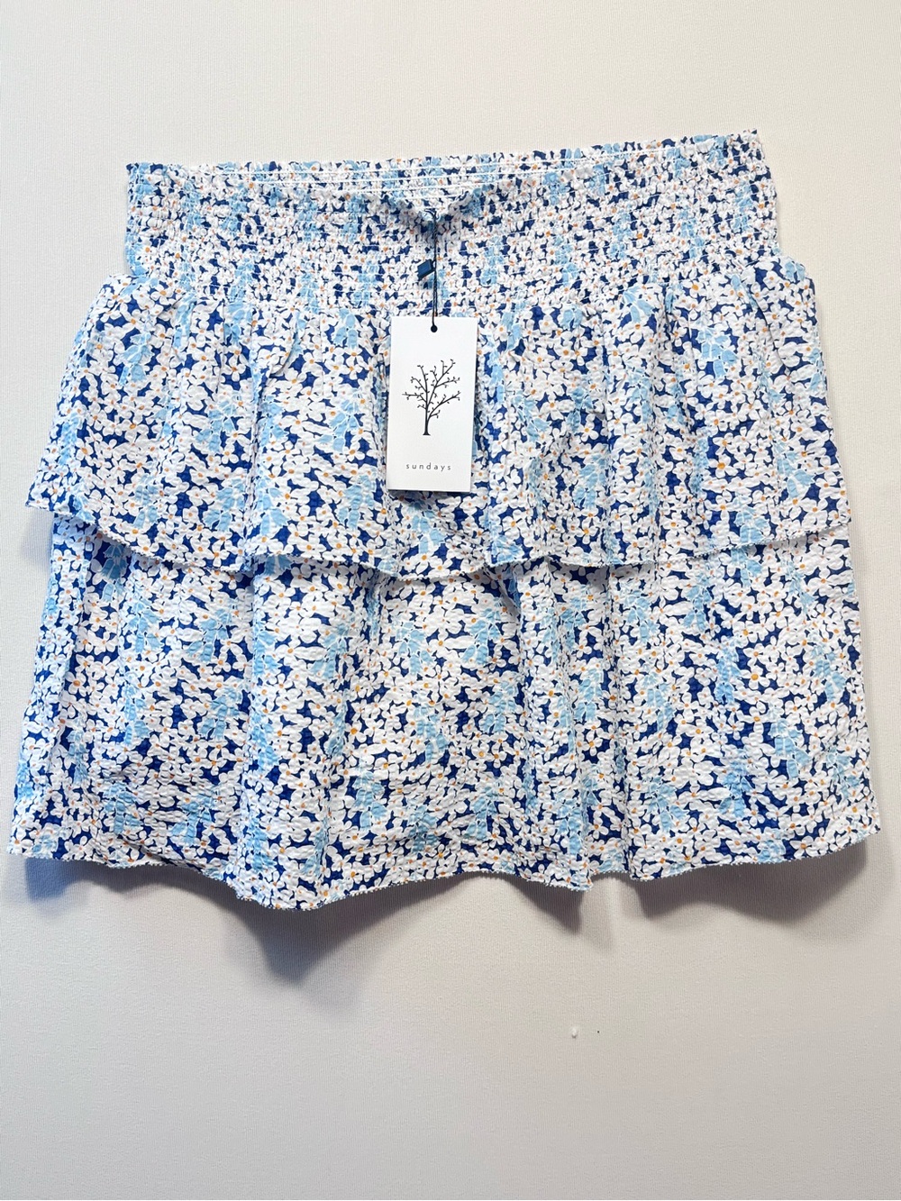 Sundays Indy Skirt in the Indigo Bloom colorway. Nwt size large msrp$154